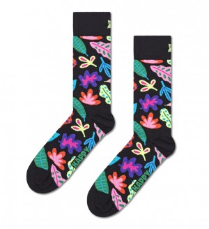 Happy Socks Leaves Socken Unisex Schwarz | Schweiz 24867IAJM