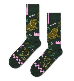 Happy Socks Leo Socken Unisex Dunkelgrün | Schweiz 62314KXHI