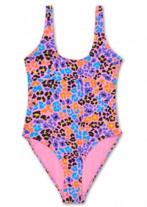 Happy Socks Leopard Swimsuit Bademode Damen Leopard | Schweiz 15907NZTD