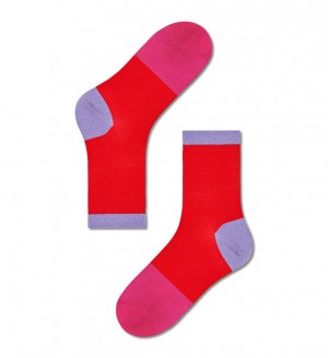 Happy Socks Liza Ankle Socken Unisex Rot | Schweiz 91427YJNQ