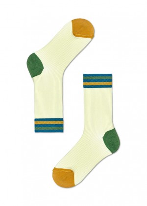 Happy Socks Lona Crew Socken Unisex Hellgelb | Schweiz 94786UJST