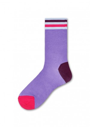 Happy Socks Lona Crew Socken Unisex Lila | Schweiz 37015SQJD