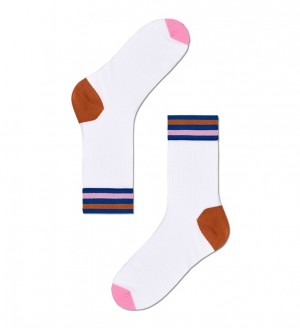 Happy Socks Lona Crew Socken Unisex Weiß | Schweiz 06519QWKS