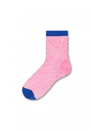 Happy Socks Lotta Ankle Socken Damen Rosa Blau | Schweiz 17426TMIH