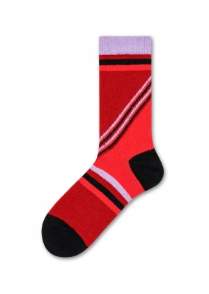 Happy Socks Lulu Mid High Socken Unisex Rot | Schweiz 02685SLAO