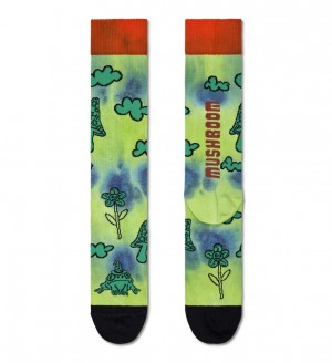 Happy Socks Make Room For Shroom Crew Socken Unisex Grün | Schweiz 67203UODH