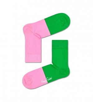 Happy Socks Mixed 1/2 Crew Socken Unisex Grün | Schweiz 18509BEMQ