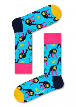 Happy Socks Monkey Socken Unisex Blau | Schweiz 48176JLXS