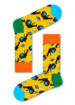 Happy Socks Monkey Socken Unisex Gelb | Schweiz 70349JCMX