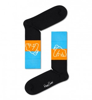 Happy Socks Mountain Gorillas Socken Unisex Schwarz | Schweiz 97043URBT