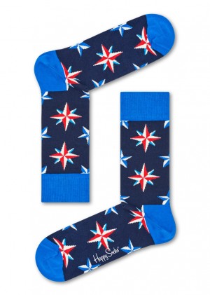 Happy Socks Nautical Star Socken Unisex Navy | Schweiz 45827HCZR