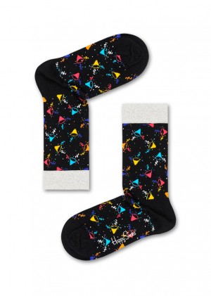 Happy Socks Party Socken Damen Schwarz | Schweiz 06125EMDU