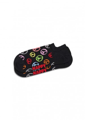 Happy Socks Peace No Show Socken Unisex Schwarz | Schweiz 24398IFTM