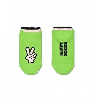 Happy Socks Peace Sign No Show Socken Unisex Grün | Schweiz 69853KZGL