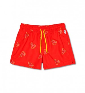 Happy Socks Pizza Slice Badehose Kinder Rot | Schweiz 52789TKCS