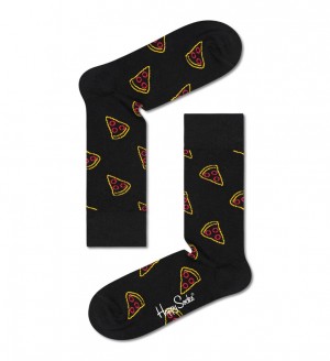 Happy Socks Pizza Slice Socken Unisex Schwarz | Schweiz 85437APIH