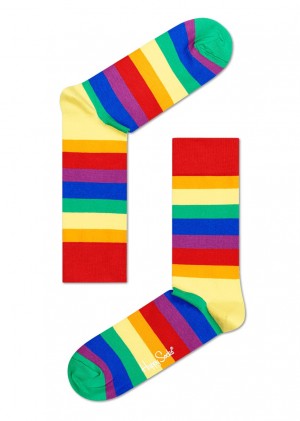 Happy Socks Pride Stripe Socken Unisex Grün | Schweiz 71826RPCN