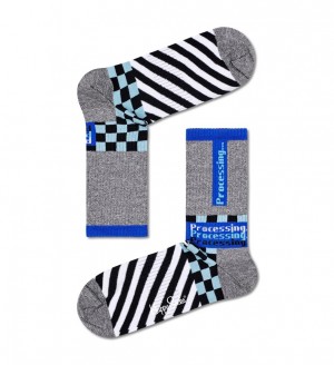 Happy Socks Process 3/4 Crew Socken Unisex Schwarz | Schweiz 42531ZFMN