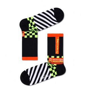 Happy Socks Process 3/4 Crew Socken Unisex Schwarz | Schweiz 15823YDCP