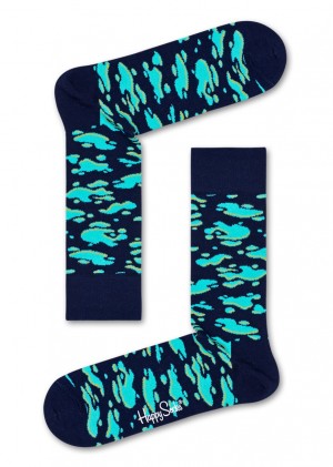 Happy Socks Puddle Socken Unisex Navy | Schweiz 87203TJWV