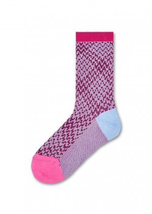 Happy Socks Rosa Crew Socken Unisex Rosa | Schweiz 68935HQKO