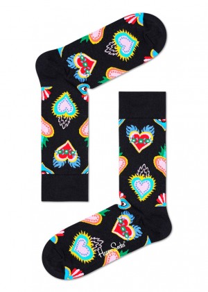 Happy Socks Sacred Heart Socken Unisex Schwarz | Schweiz 06371CUEV