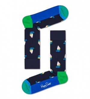 Happy Socks Sail Away Socken Unisex Navy | Schweiz 47620DLTO