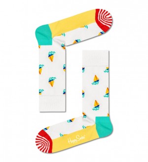 Happy Socks Sail Away Socken Unisex Weiß | Schweiz 81749BDPX