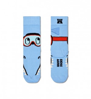 Happy Socks Shark Socken Kinder Blau | Schweiz 05916PBVK