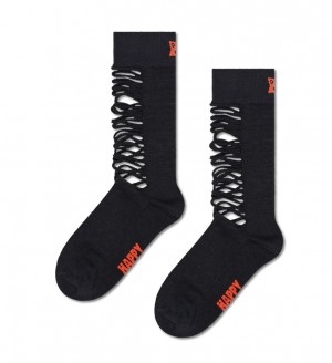 Happy Socks Shreds Socken Unisex Schwarz | Schweiz 10327JAUB