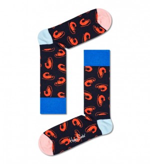 Happy Socks Shrimpy Socken Unisex Navy | Schweiz 02516CLUT