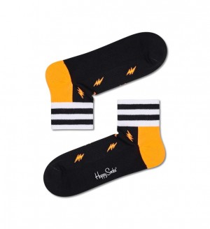 Happy Socks Small Flash 1/4 Crew Socken Unisex Schwarz | Schweiz 07864OTEF