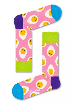 Happy Socks Smile Eggs Socken Unisex Rosa | Schweiz 93485QYPS