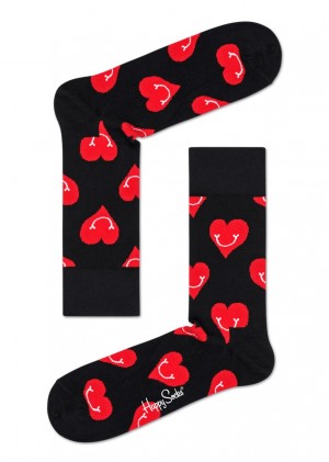 Happy Socks Smiling Heart Socken Unisex Schwarz | Schweiz 15694KCXF