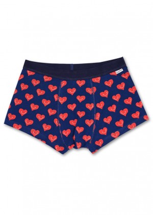 Happy Socks Smiling Heart Trunk Unterwäsche Herren Navy | Schweiz 09716VOQU