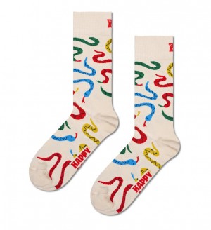 Happy Socks Snakes Socken Unisex Weiß | Schweiz 56097KPNO