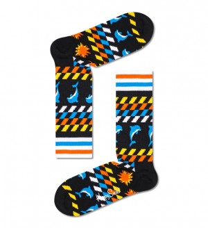 Happy Socks Speed Thin Crew Socken Unisex Schwarz | Schweiz 37916RYFM