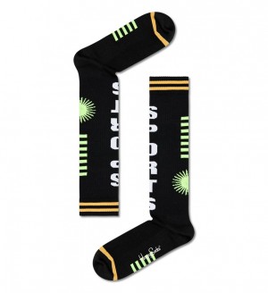 Happy Socks Sports Knee High Socken Unisex Schwarz | Schweiz 67529GXNC