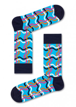 Happy Socks Squiggly Socken Unisex Türkis | Schweiz 95784QMAE