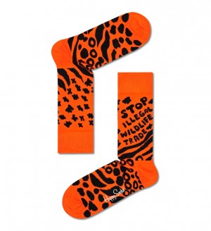 Happy Socks Stop Illegal Online Wildlife Trade Socken Unisex Orange | Schweiz 19402KIMU