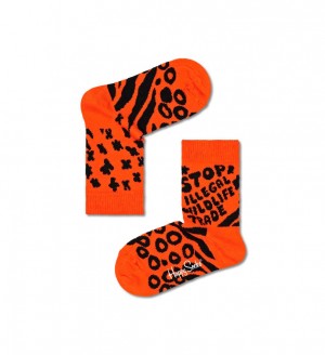 Happy Socks Stop Illegal Online Wildlife Trade Socken Kinder Orange | Schweiz 49865PTVK