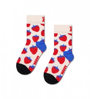 Happy Socks Strawberry Socken Kinder Weiß | Schweiz 42719JBZI