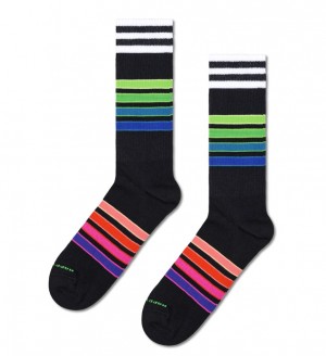 Happy Socks Street Stripe Sneaker Socken Unisex Schwarz | Schweiz 58941JLDI