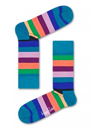 Happy Socks Stripe Socken Unisex Grün | Schweiz 45961CYUR