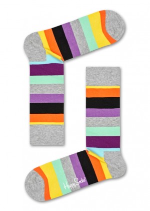 Happy Socks Stripe Socken Unisex Hellgrau | Schweiz 70524EFRQ