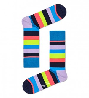 Happy Socks Stripe Socken Unisex Navy | Schweiz 68109YZVG