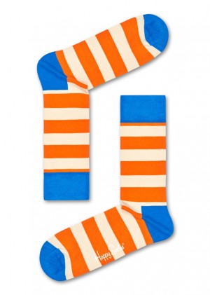 Happy Socks Stripe Socken Unisex Orange | Schweiz 28715WPIQ