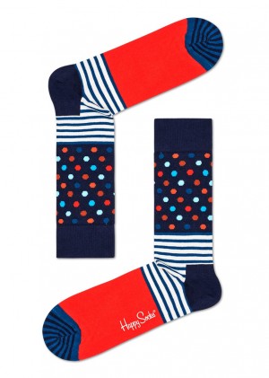 Happy Socks Stripes & Dots Socken Unisex Navy | Schweiz 42518VSDI