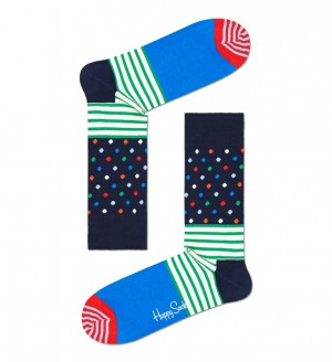 Happy Socks Stripes & Dots Socken Unisex Navy | Schweiz 09125DJWO