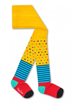 Happy Socks Stripes & Dots Strumpfhose Kinder Gelb | Schweiz 21735QWDZ